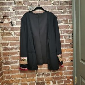 SHEIN Embroidered Sleeve Blazer